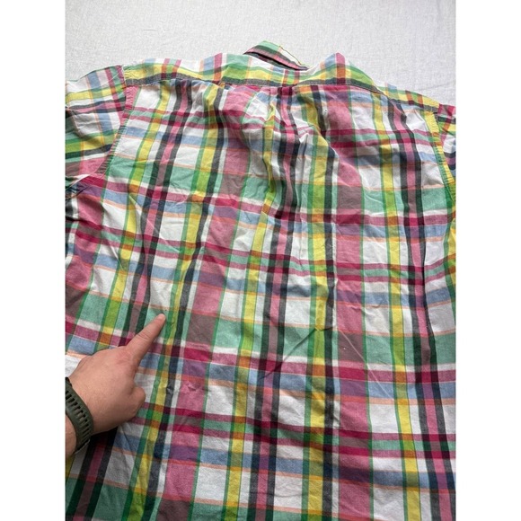 Ralph Lauren Polo Golf Plaid Tilden Short Sleeve Shirt Multicolor Mens Size XL - Picture 7 of 9